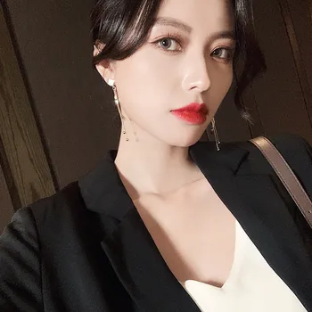 Korejski izjava Naušnice za žene 2021 Moda Akril Geometrijski Kićankama Viseće Naušnice-kapi Zlatne Бринко fin nakit Poklon