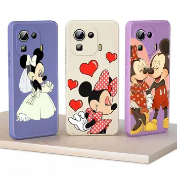 Ljubav Minnie Mouse Tekući Silikon Soft TPU za Xiaomi 11 Ultra 11T 11i 10T 10S 10i 9 10 9SE 8SE Pro Lite 5G Torbica za telefon