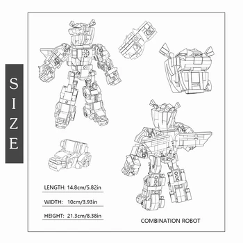 BZB MOC high-tech Вольтрон V1 Robot je robot Gradivni Blokovi Model Mehanički Bek Skup Cigle Dječje Igračke, Dječji Božićni Najbolji pokloni