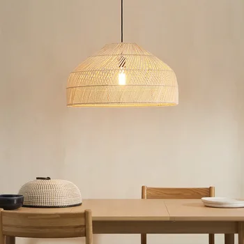 Viseće Svjetiljke u japanskom stilu Ručni rad od Ratana Lampa dining Restoran Viseće Svjetiljke Home Dekor Viseći Svijećnjak