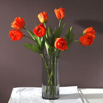 1 kom. Novi Luksuzni Silk Papagaj Tulipana 60 cm Umjetni Cvijet Trenutno Dodir Lažni Buket cvijeća za Vjenčanje ukras Doma dekor