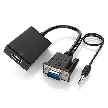 VGA-priključak Za HDMI-kompatibilnu Ženski Adapter za PC, Prijenosno Računalo Igra Player, HDMI je kompatibilan Kabel, Podrška za Full HD 1080