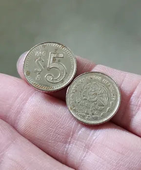 17 mm Meksiko 5 dolara Američke Kovanice Izvorni Stari Rijetke Kovanice Spomen-izdanje Trenutno