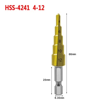 3 kom./compl. Titan zakoračio svrdla HSS električni alati za Sječenje za otvore hss Bušenje drveta i metala 3-12 mm 4-12 mm 4-20 mm