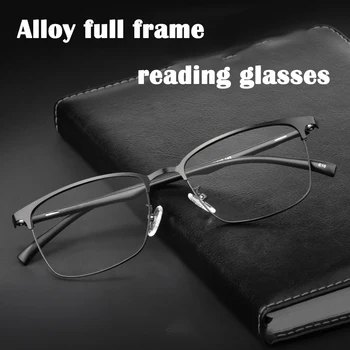 Klasicni Anti-Plavo Svjetlo računala Naočale Za Čitanje Muškarci Žene Ultra Leće CR39 Naočale Okviri Od Legure Optički Naočale Za dalekovidnost +0 125