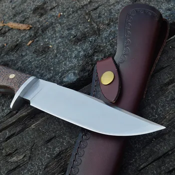Najbolji Vanjski Taktički Nož DC53 Čelična Točka Pada u Fiksni nož Lanena ručka Alat za kampiranje Opstanak Samoobrana Lov EDC Vojna
