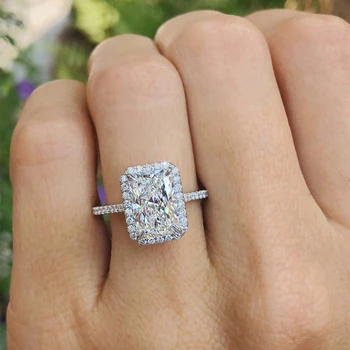 Huitan 2021 Novi Duga Kvadrat prsten s kristalno Kubni Циркона za žene Luksuzni Angažman Vjenčanje Pribor, Modni ugovorna nakit