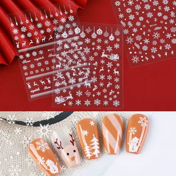 2021 NOVI Božićni Klizač za nokte 3D Naljepnice za Ukras Pahuljica Naljepnica za nokte u DIY Manikura Decals naljepnice Folije Božićni poklon