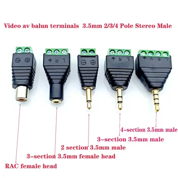 2 kom/paket Video AV балунные kontakta 3,5 mm 2/3/4 Polni Stereo utikač novi pozlaćeni 3,5 mm stereo priključak