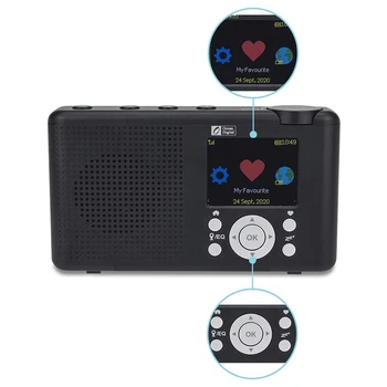 WR-23F Internet Radio Prijenosni 2,4-inčni LCD zaslon Baterija, Wi-FI Bluetooth UPnP i DLNA Player spavanje