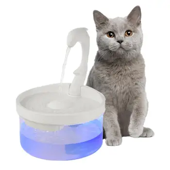 2L Delfin Labud Vrat Pet Cat Dispenzer Za Vodu USB Punjenje Automatski Kruži Pitke Fontana sa led pozadinskim osvjetljenjem za Mačke i Pse