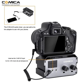 Comica CVM-AX3 XLR Audio Mikser Adapter Pretpojačalo Dual XLR/3,5 mm/6,35 mm Priključak volume mixer (Mikser za Digitalne slr fotoaparata i Kamera Canon Nikon