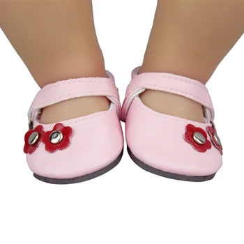 Pink kožna obuća prikladna za dijete 43 cm, Pribor za lutke, najbolji rođendanski poklon za djecu