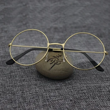 Moderan Vintage Retro Naočale s prozirnim staklima u metalnom ivicom, Naočale za botaničare, Naočale, za naočale, Velike Okrugle Okrugle Naočale za oči