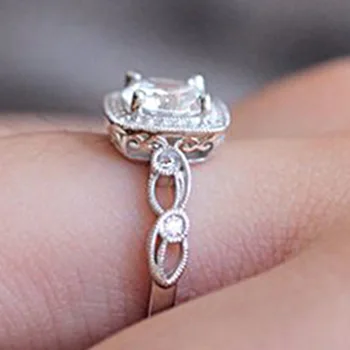 Milangirl Luksuzno Briljantan kvadrat prsten boje Циркона za žene Vjenčani Vjenčanja sija prsten Večernje uređenje Donje prsten