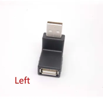USB 2.0 Produžni Kabel od Muškaraca i Žena 90 Stupnjeva Lijevi Kut Adapter NOVI NOVI