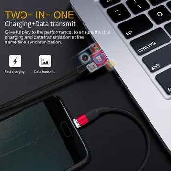 Garas Magnetski Kabel USB Type C QC3.0 Brzo Punjenje i Kabel za prijenos Podataka Za Magnetskog Kabela punjača mobilnog telefona USB Type-C