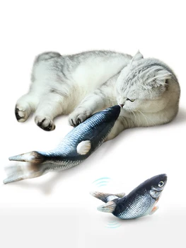 Kućni ljubimac Soft E-Obliku Ribe Igračka za mačke Električna Punjenje putem USB-Simulacija Ribe Igračke Zabavna Mačka Žvače Gaming Pribor Дропшиппинг