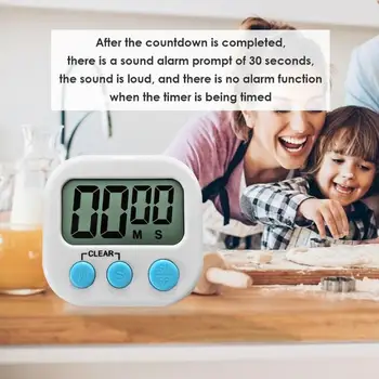 Digitalni Ekran Kuhinjski Timer Kvadratnom Brojač Kuhanje Odbrojavanje Alarm Veliki Zaslon Digitalni Tajmer Štoperica Spavanje Sat
