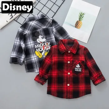 Jesenski dječje košulja za dječake Majice s dugim rukavima 2021 Dječje modne pokrivač odjeća iz crtića za dječake i djecu Proljetna odjeća s Mickey