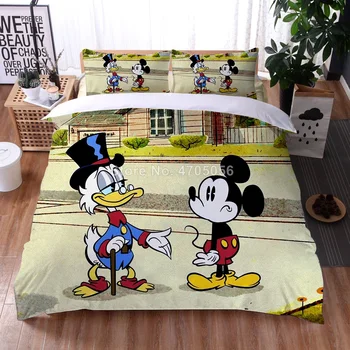 Komplet posteljinu na Minnie Mickey Mouse Komplet posteljinu SingleTwin Queen Krevetom Dječji deka s наволочкой Dječji Crtani pokloni