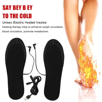 1 Par USB-ulošci za cipele s grijanom Topliji za stopala Topliji za noge Mat Mat čarape Za zimske sportove na otvorenom Grijaći ulošci Zimske tople nogama